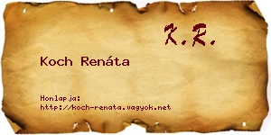 Koch Renáta névjegykártya